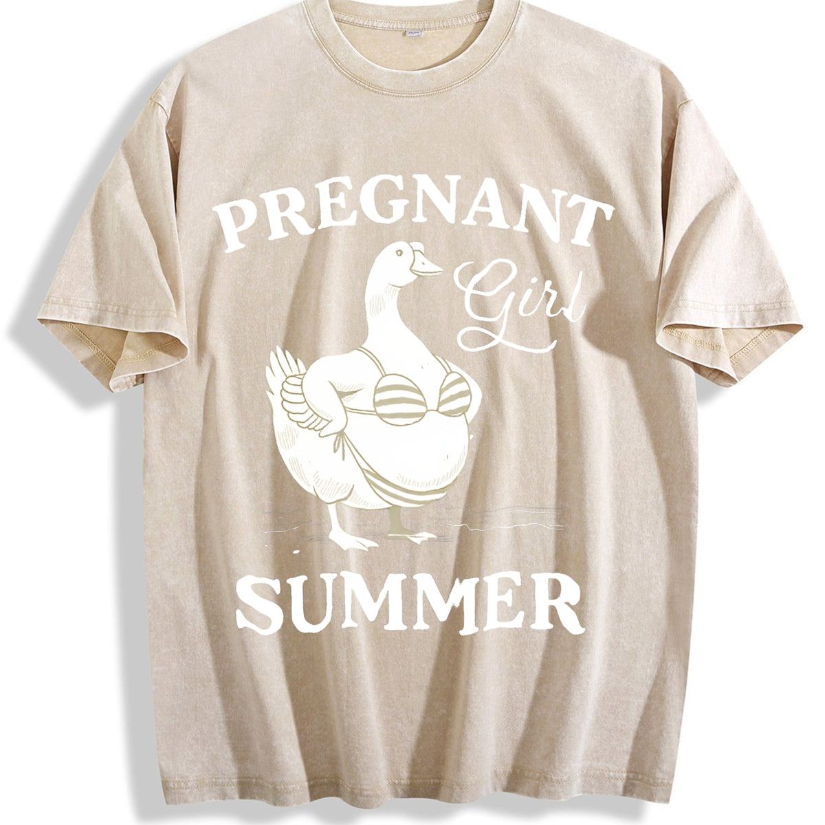 Pregnant Girl Summer Bikini Goose Parody Funny Meme Vintage product image 1