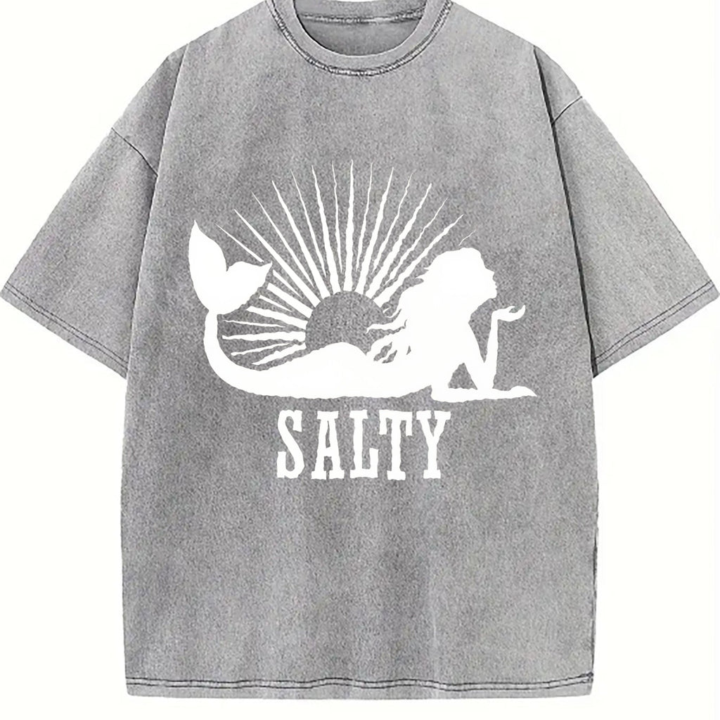 Beach Salty Mermaid Summer Vintage Washed T-Shirt product image 5