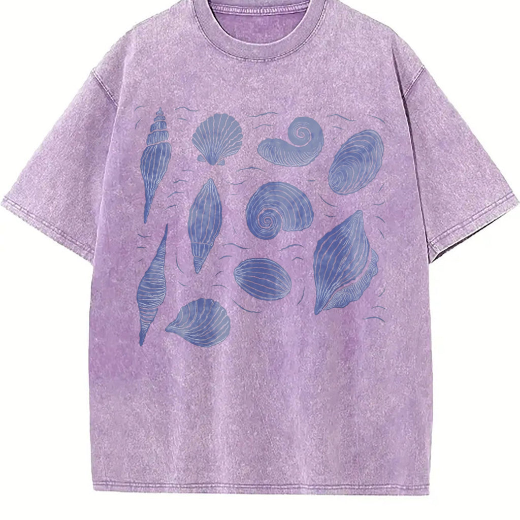 Shells Ocean 90s Vintage Washed T-Shirt product image 6