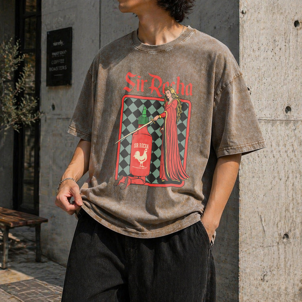 Chili Sauce Funny Vintage Washed T-Shirt product image 3