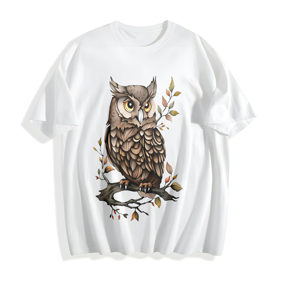 Animal Cartoon Owl Summer Cotton T-Shirt product image 2