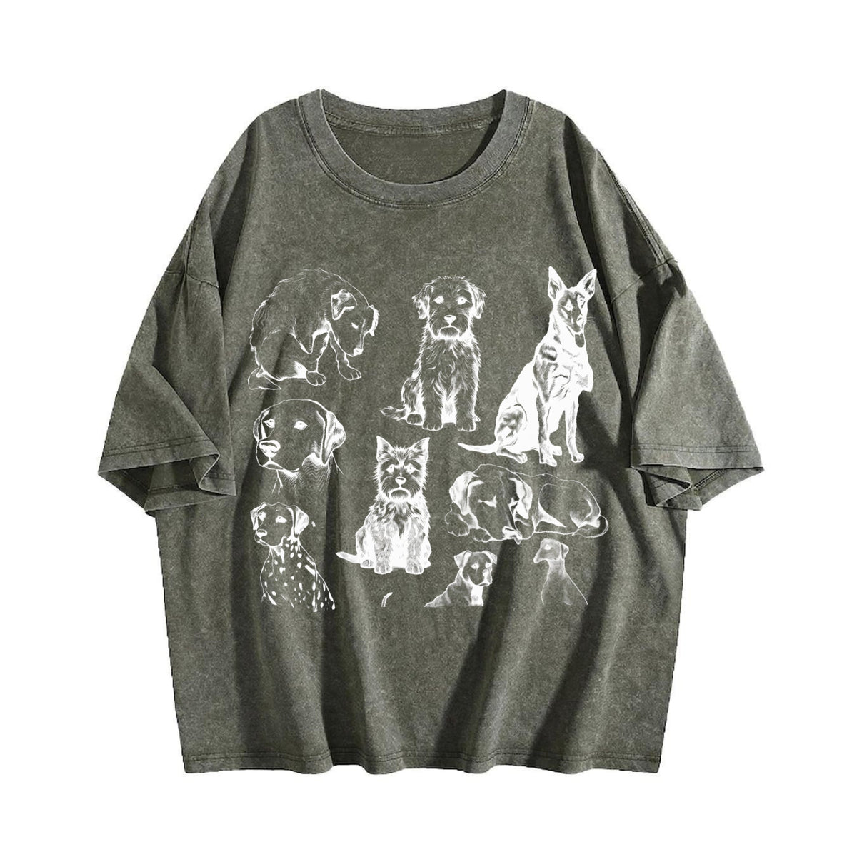 Dogs 90s Tattoo Vintage Washed T-Shirt product image 4
