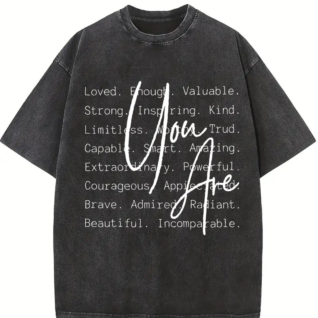 Inspirational Quote 'you Are Loved & Valued' Vintage Washed product image 2