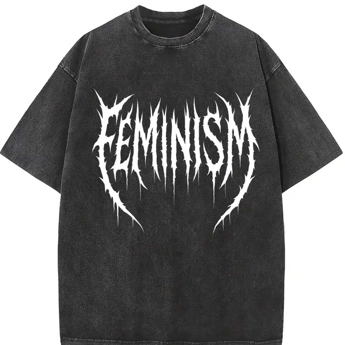 Feminism Gym Pump Cover Vintage Washed T-Shirt product image 2