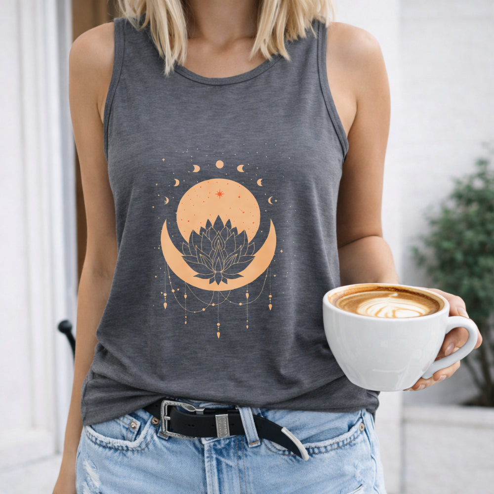 Chic With Vibrant For Lotus Women's Tank Top