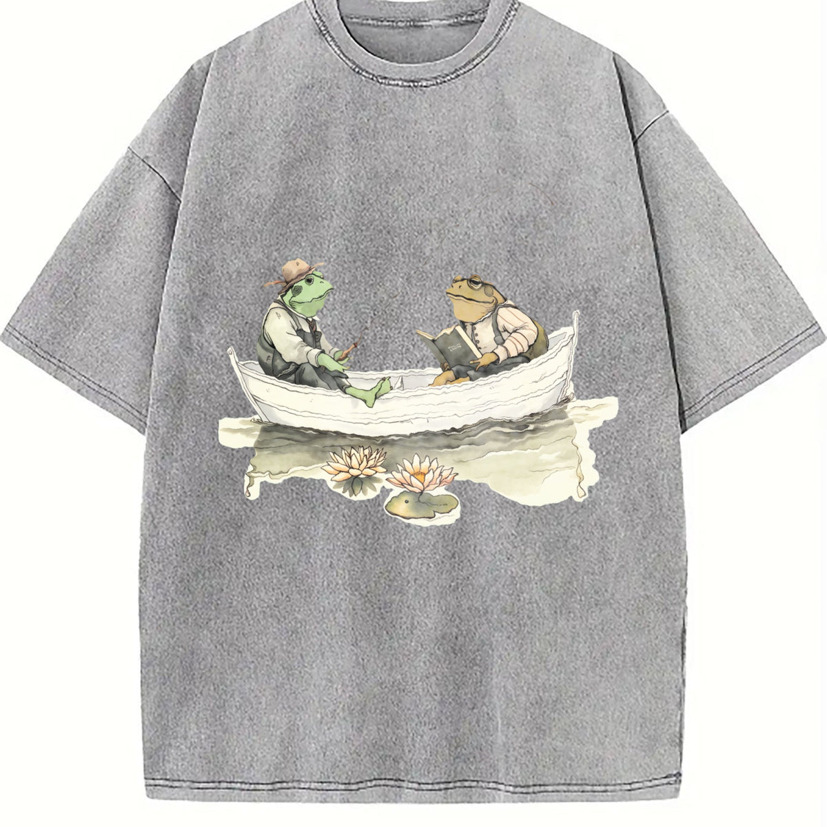 Fishing Frogs 90s Vintage Washed T-Shirt product image 5