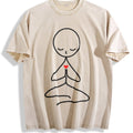 Stick Figure Meditating Winter Vintage Washed T-Shirt product image 1