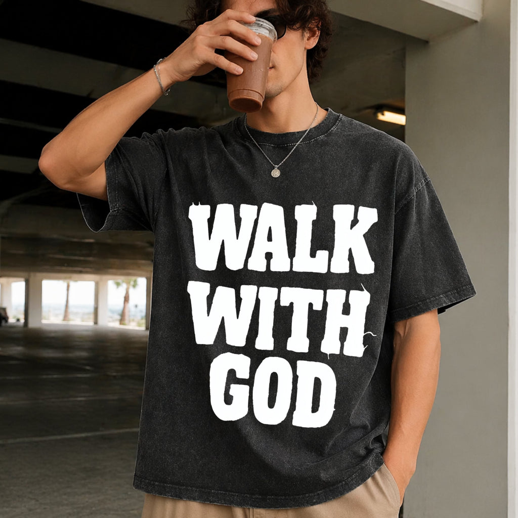 Christian Walk With God Vintage Washed T-Shirt product image 2