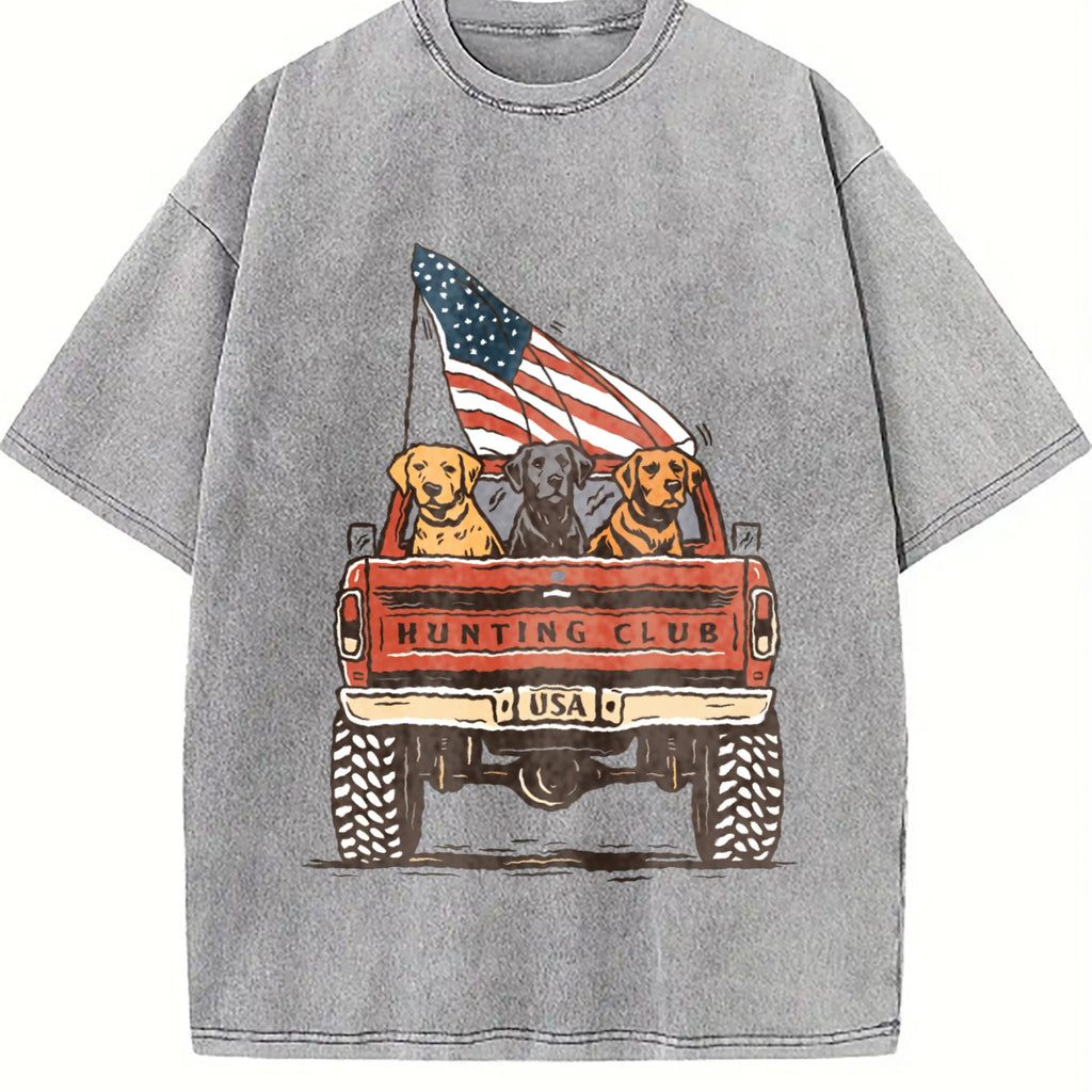 Labrador Hunting Club Patriotic Dog Lover USA Flag Vintage product image 4