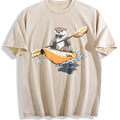Black With Otter Kayaking Vintage Washed T-Shirt product image 1