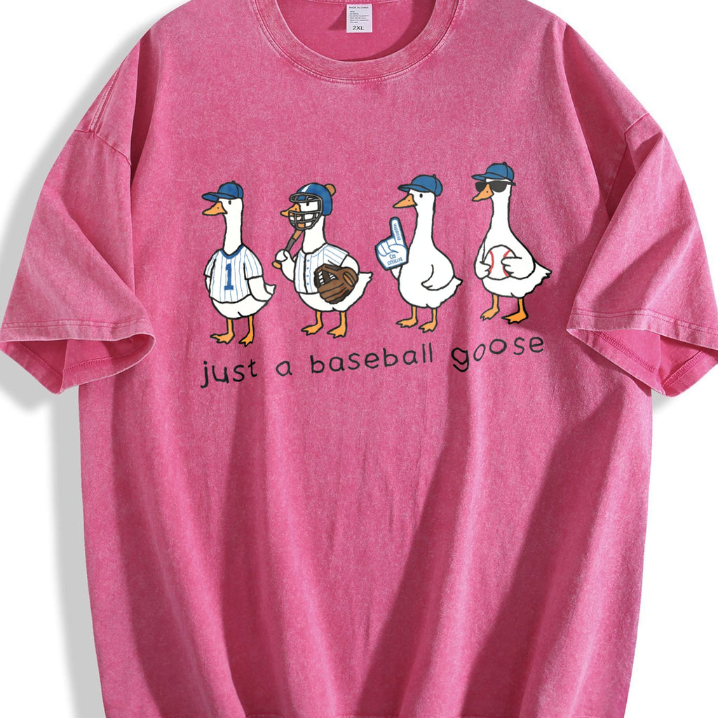 Baseball Goose Game Day Vintage Washed T-Shirt product image 5