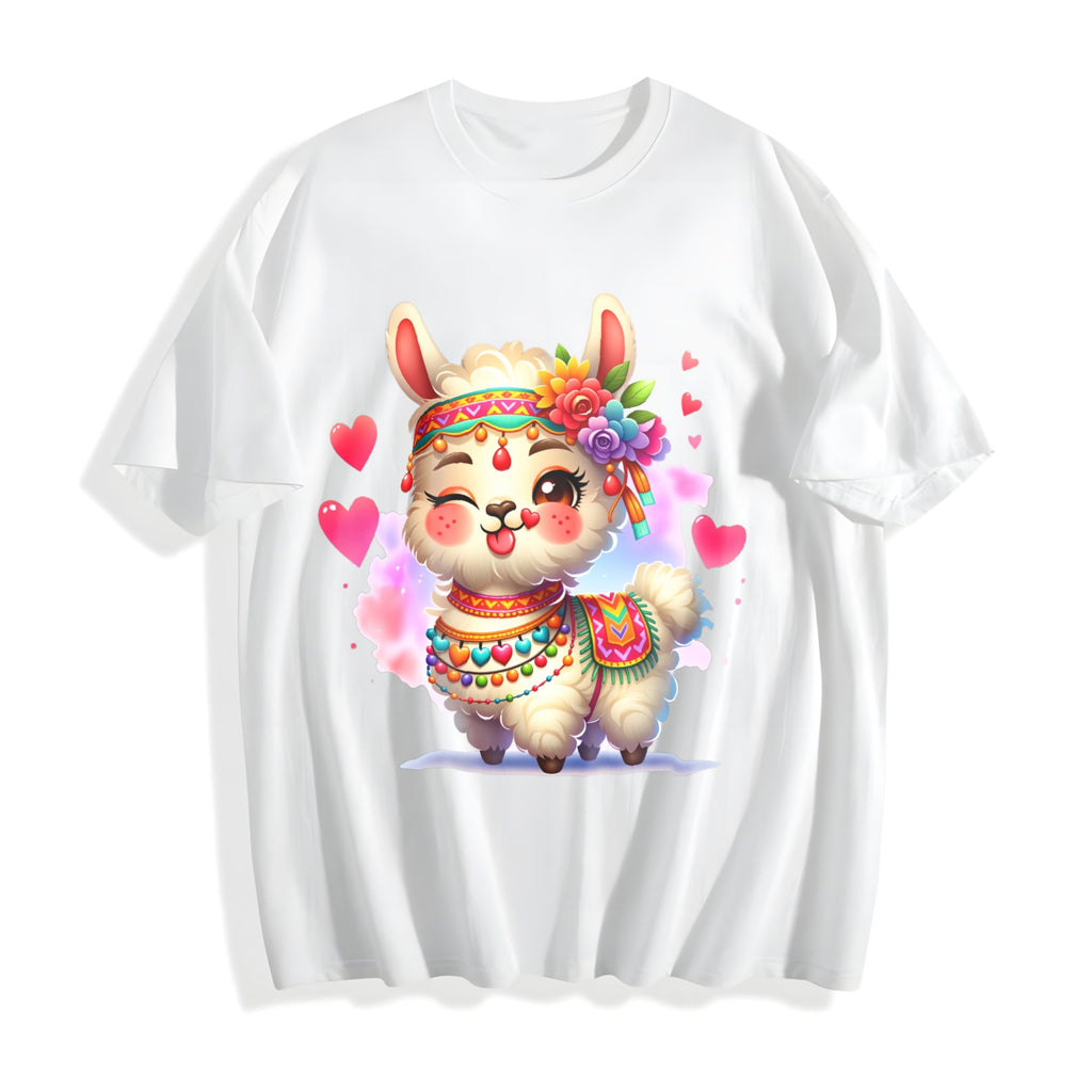 Llama Hair Accent Cotton T-Shirt product image 2