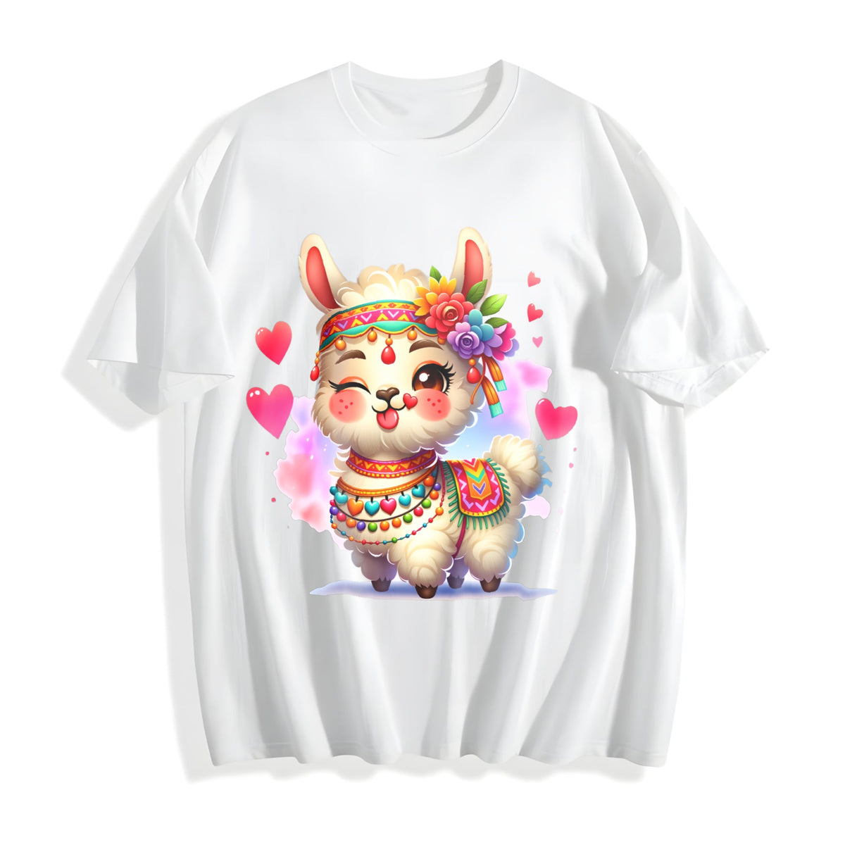 Llama Hair Accent Cotton T-Shirt product image 2