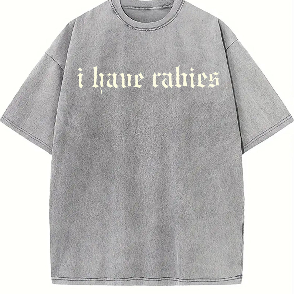I Have Rabies Funny Vintage Washed T-Shirt product image 4