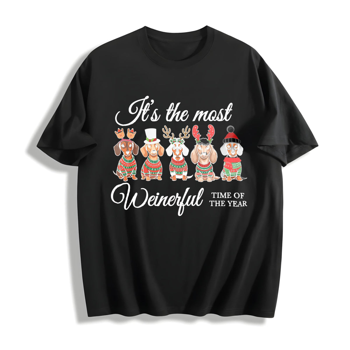 Dachshund Christmas Cotton T-Shirt product image 1
