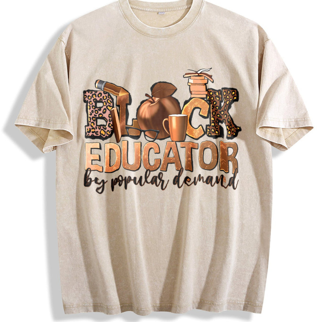 Black Educator Vintage Washed T-Shirt product image 1