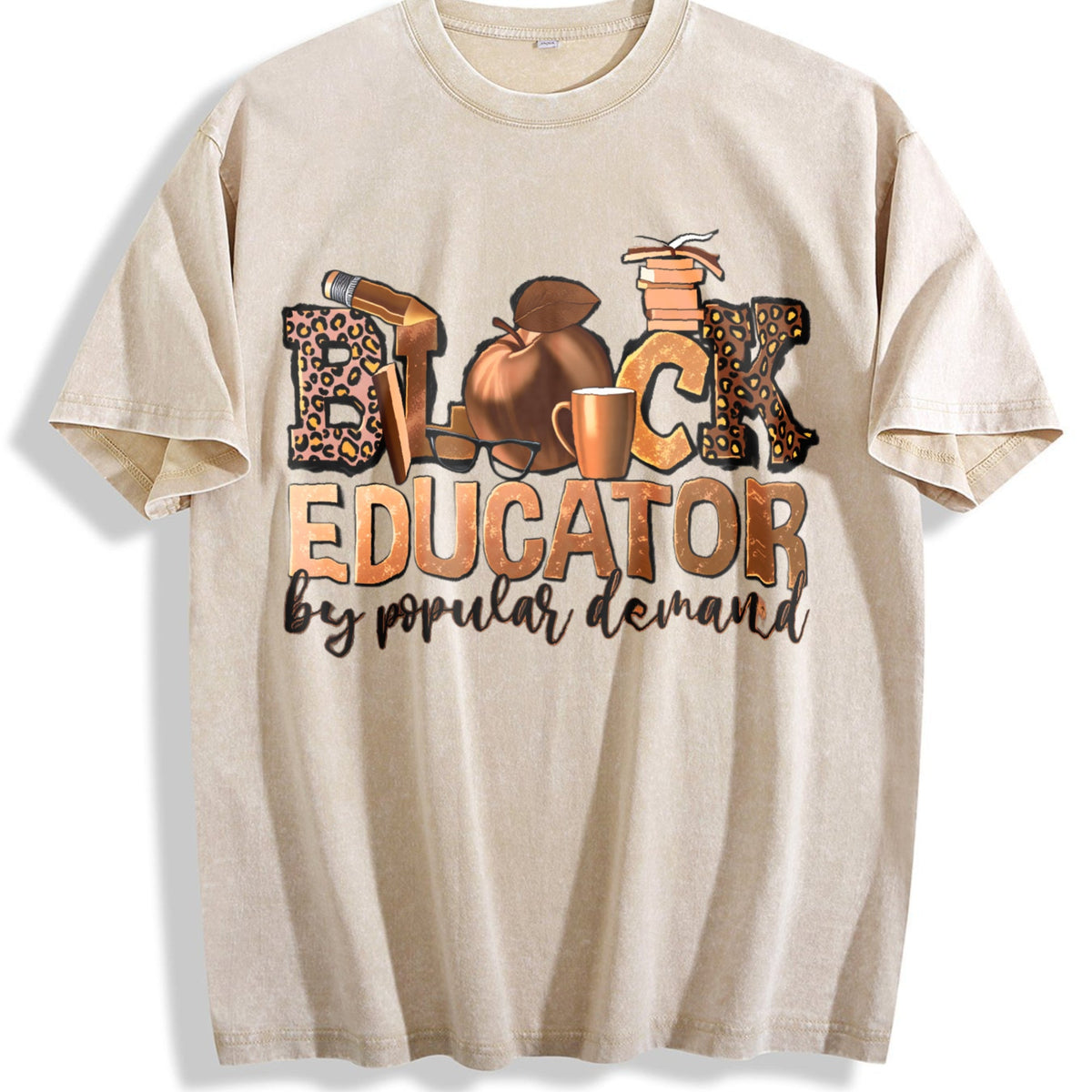 Black Educator Vintage Washed T-Shirt product image 1