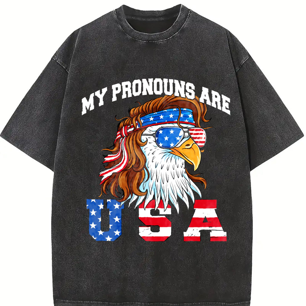 My Pronouns Are USA Eagle American Funny 4th Of July product image 2