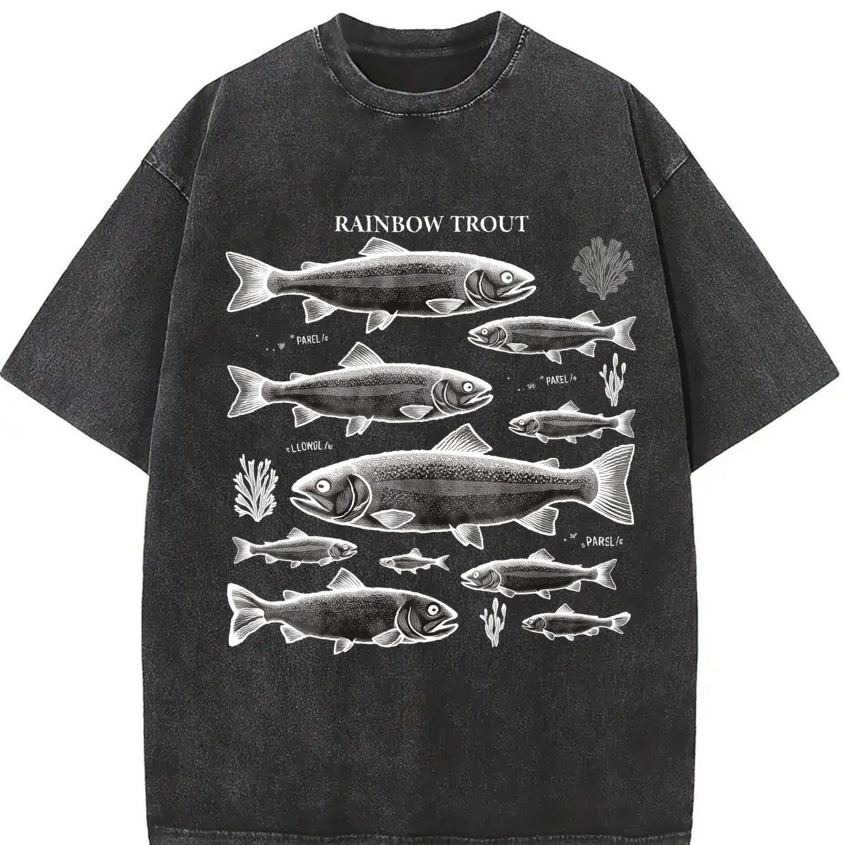 Rainbow Trout Fish 90s Vintage Washed T-Shirt product image 2