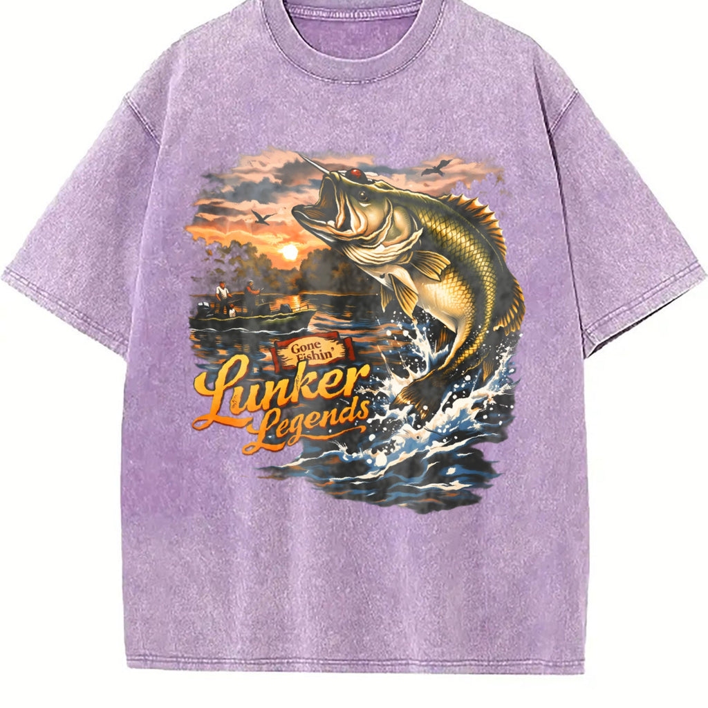 Lunker Legends Fishing 90s Vintage Washed T-Shirt product image 6