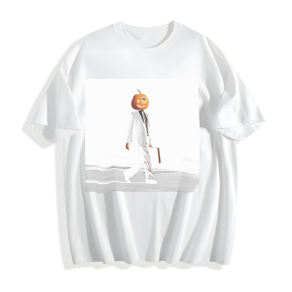 Dwight Pumpkin Head Business Cotton T-Shirt product image 2