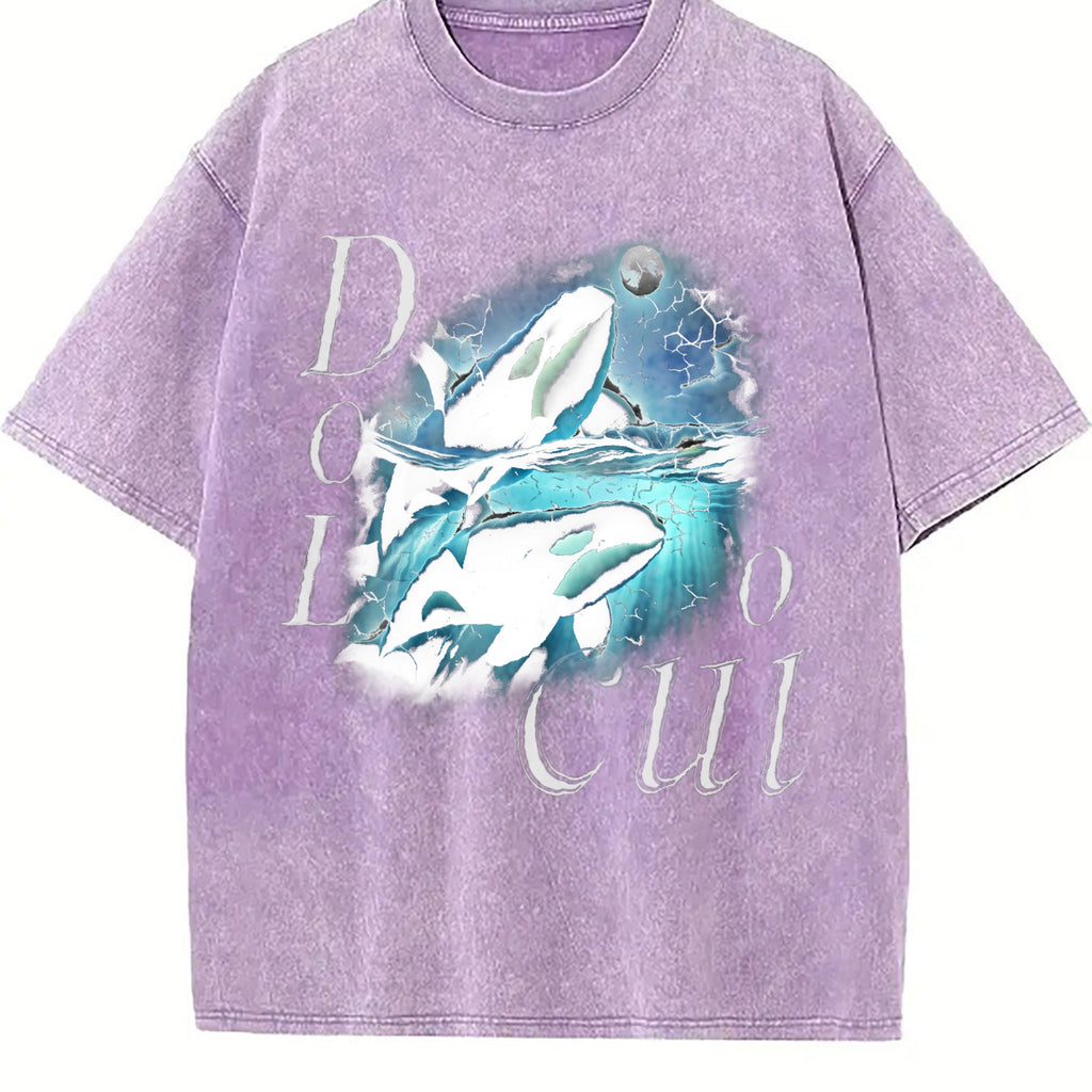 Two Orca Moon Vintage Washed T-Shirt product image 6