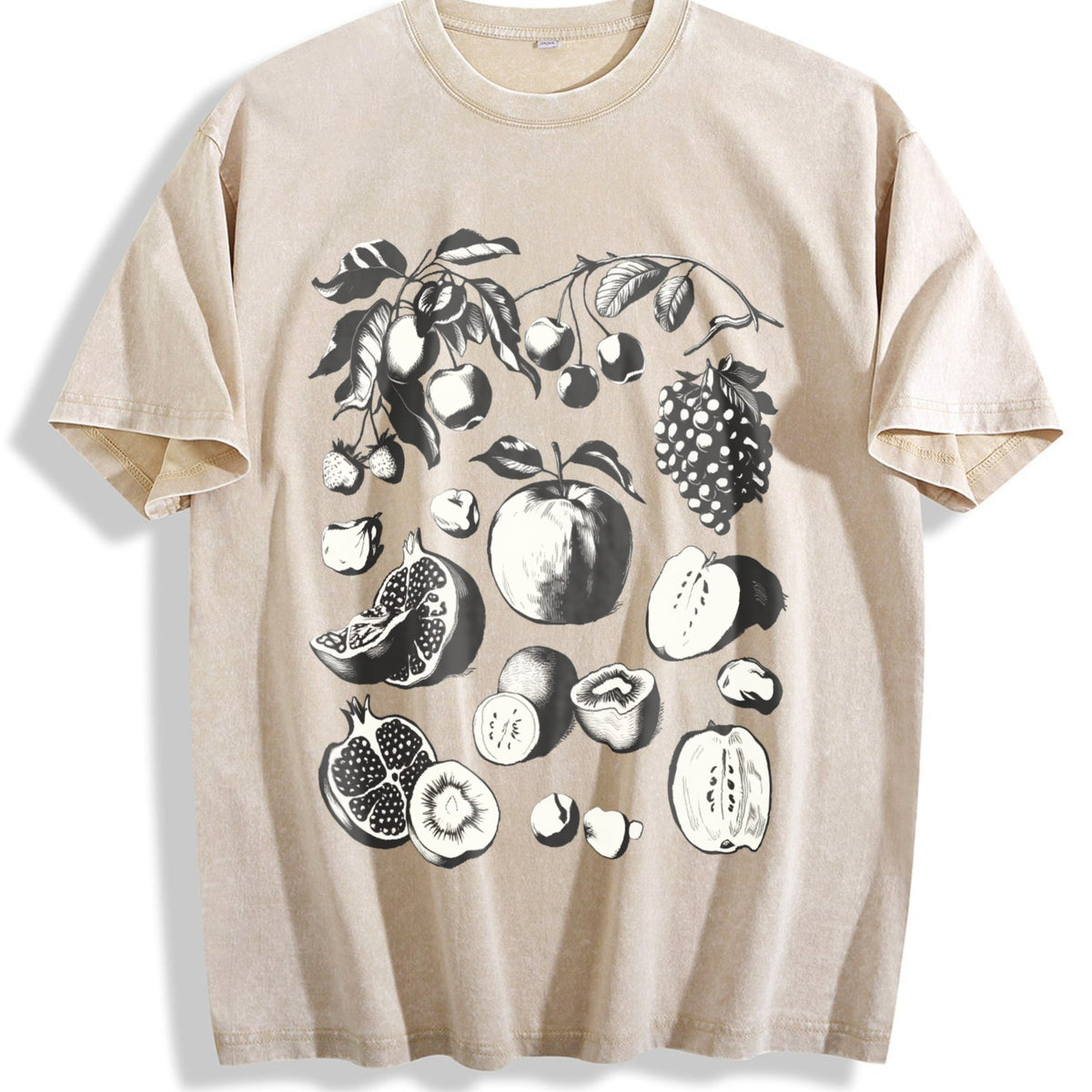Fruits And Berries 90s Tattoo Vintage Washed T-Shirt product image 1