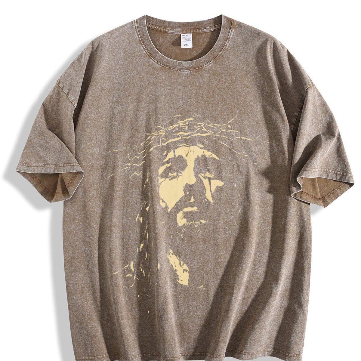 Distressed Gold Graphic Vintage Washed T-Shirt product image 3