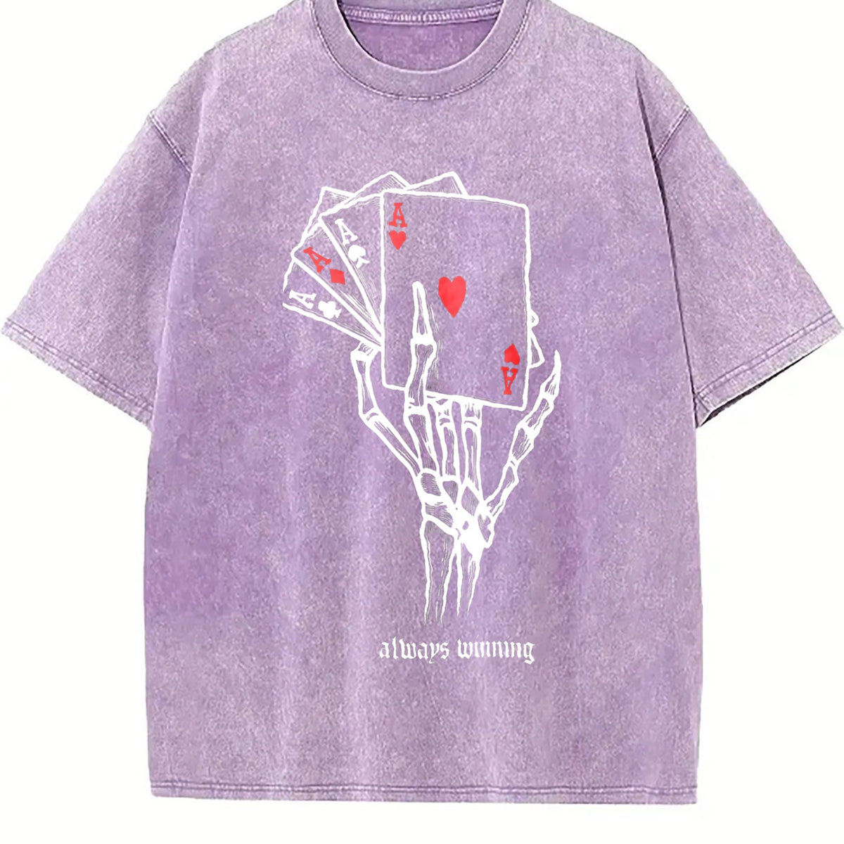 Dark Punk Of A Skeleton Hand Playing Poker Vintage Washed product image 6