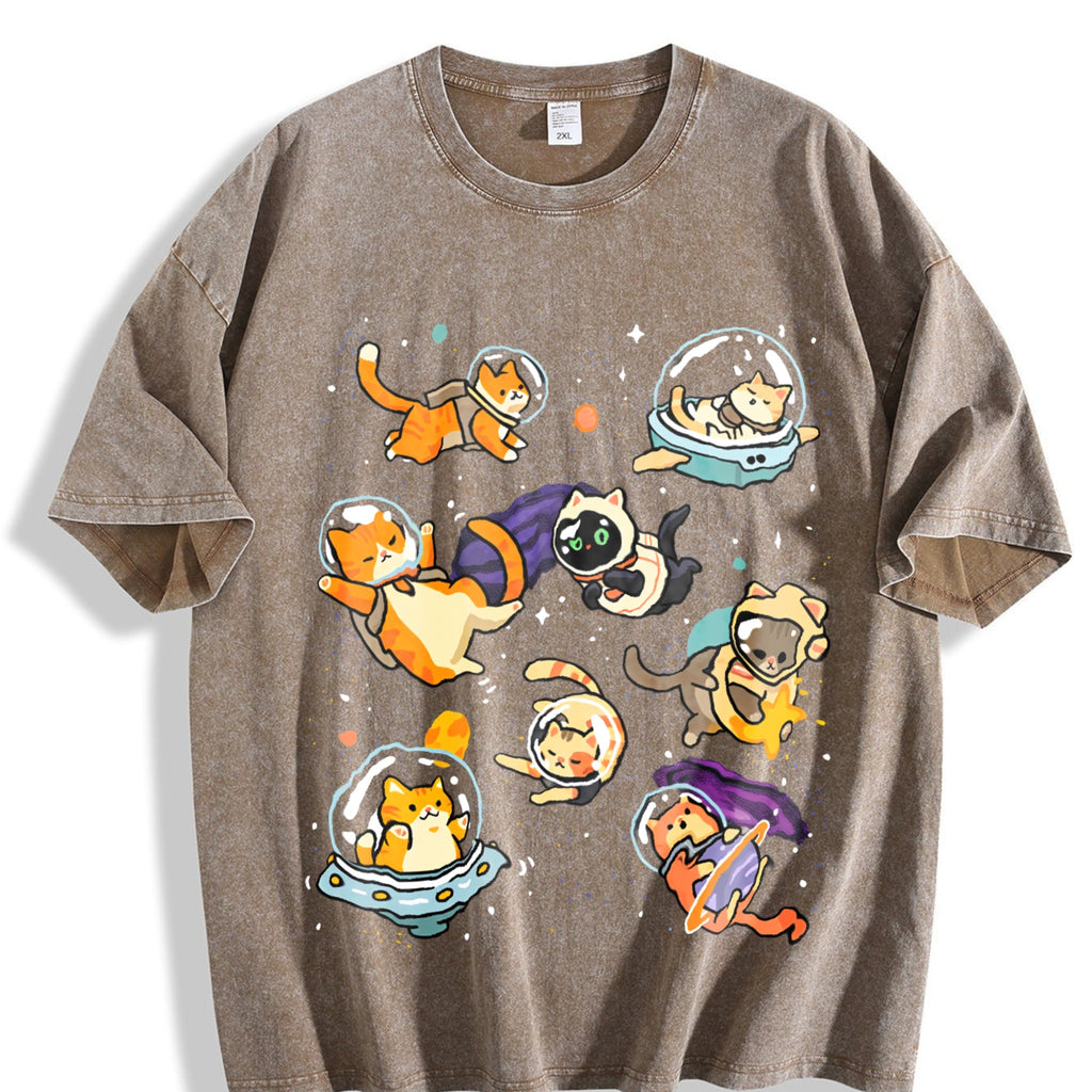 Humorous Galaxy-themed Cat Astronaut Cats In Space Vintage product image 3