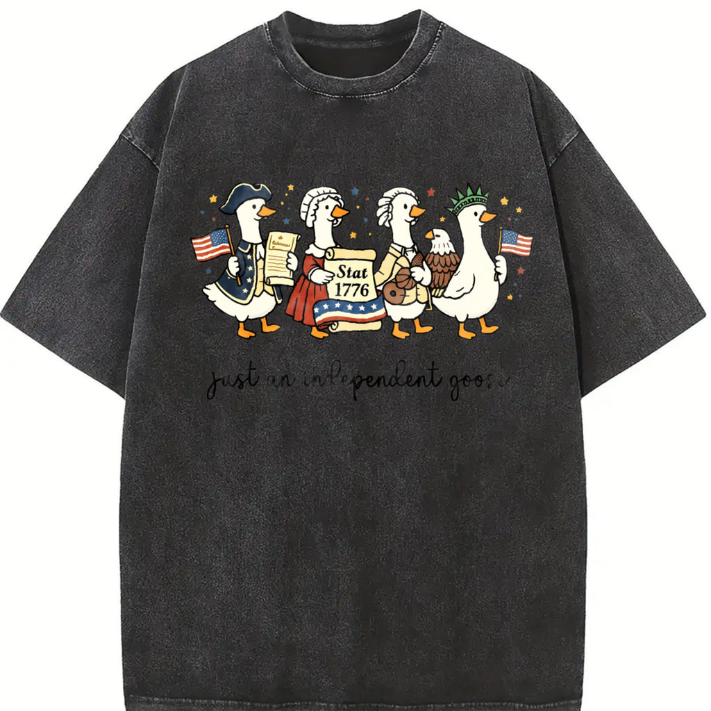 Silly Goose For 4th Of July Vintage Washed T-Shirt product image 2