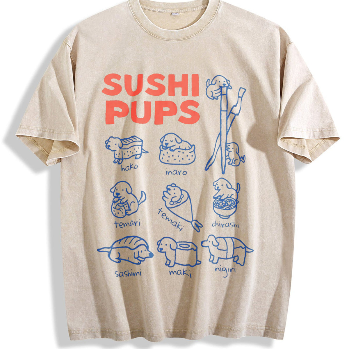 Sushi Pups Vintage Washed T-Shirt product image 1