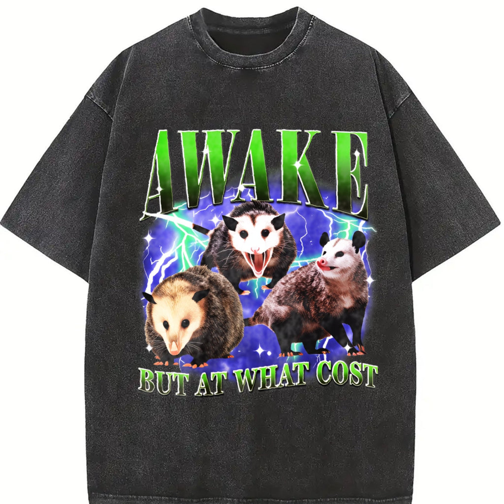 Awake But At What Cost Vintage Washed T-Shirt product image 2
