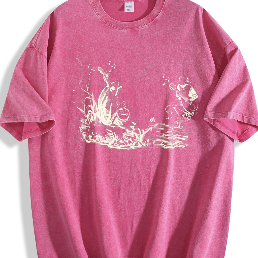 Frog Musicians 90s Vintage Washed T-Shirt product image 7