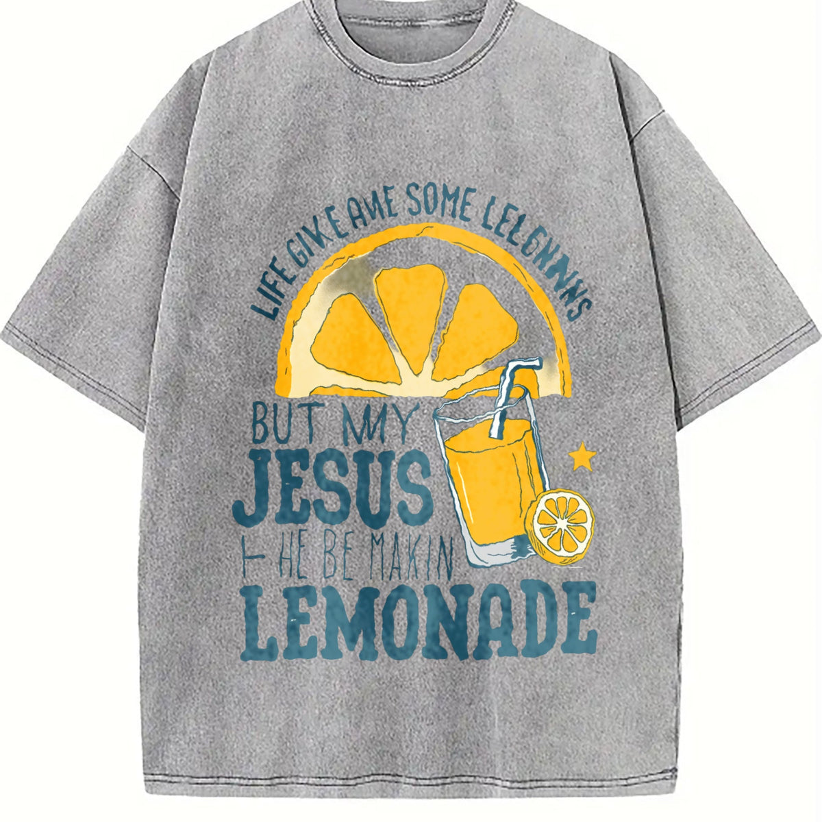 Vibrant 'life Gave Me Some Lemon Vintage Washed T-Shirt product image 4