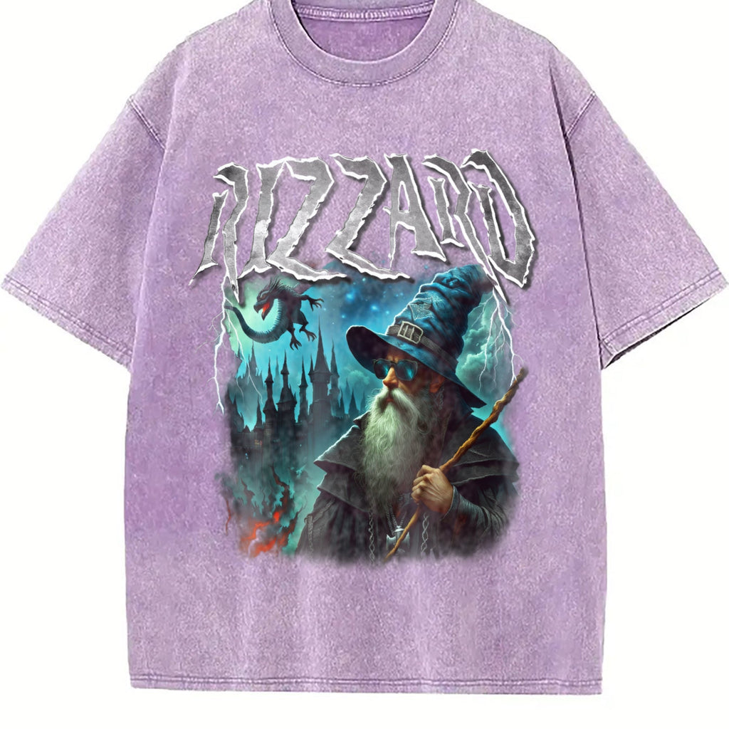 Rizzard Fantasy Wizard Vintage Washed T-Shirt product image 6