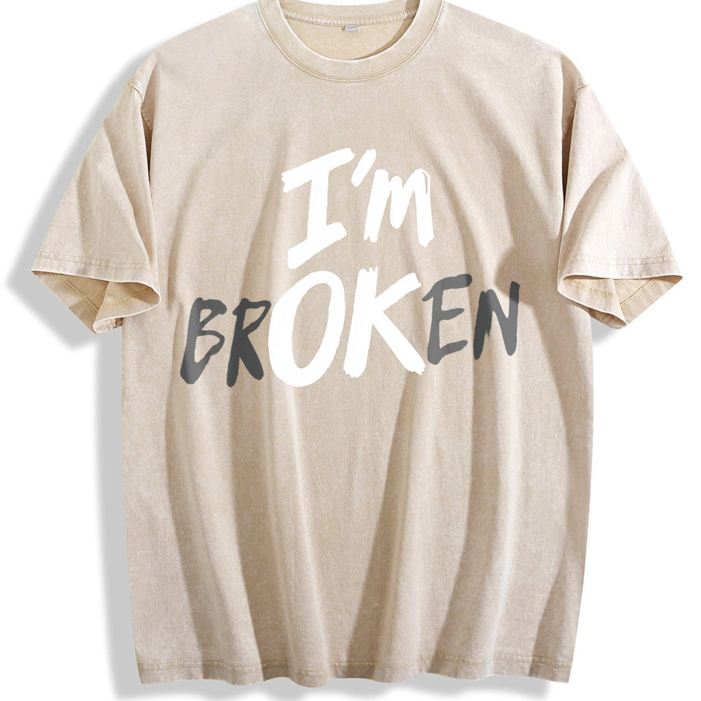 I'm Broken I'm OK Vintage Washed T-Shirt product image 1