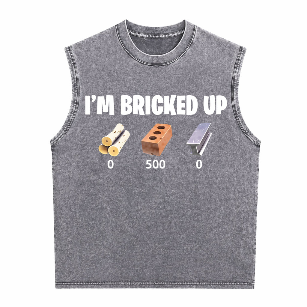 I'm Bricked Up Meme Men's Washed Tank Top