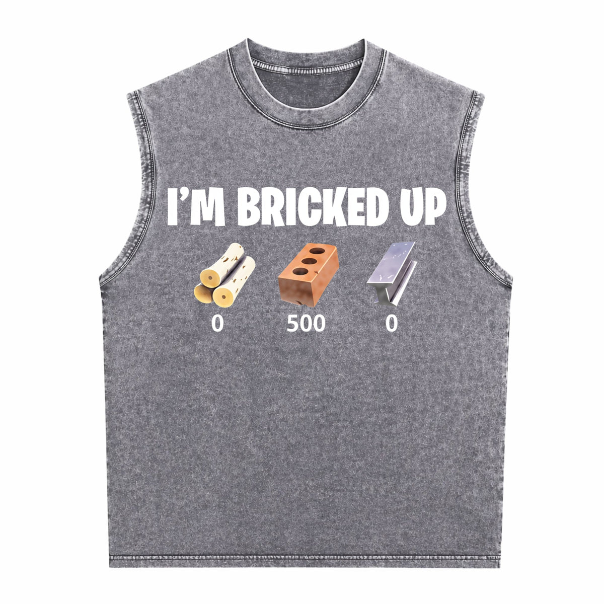 I'm Bricked Up Meme Men's Washed Tank Top