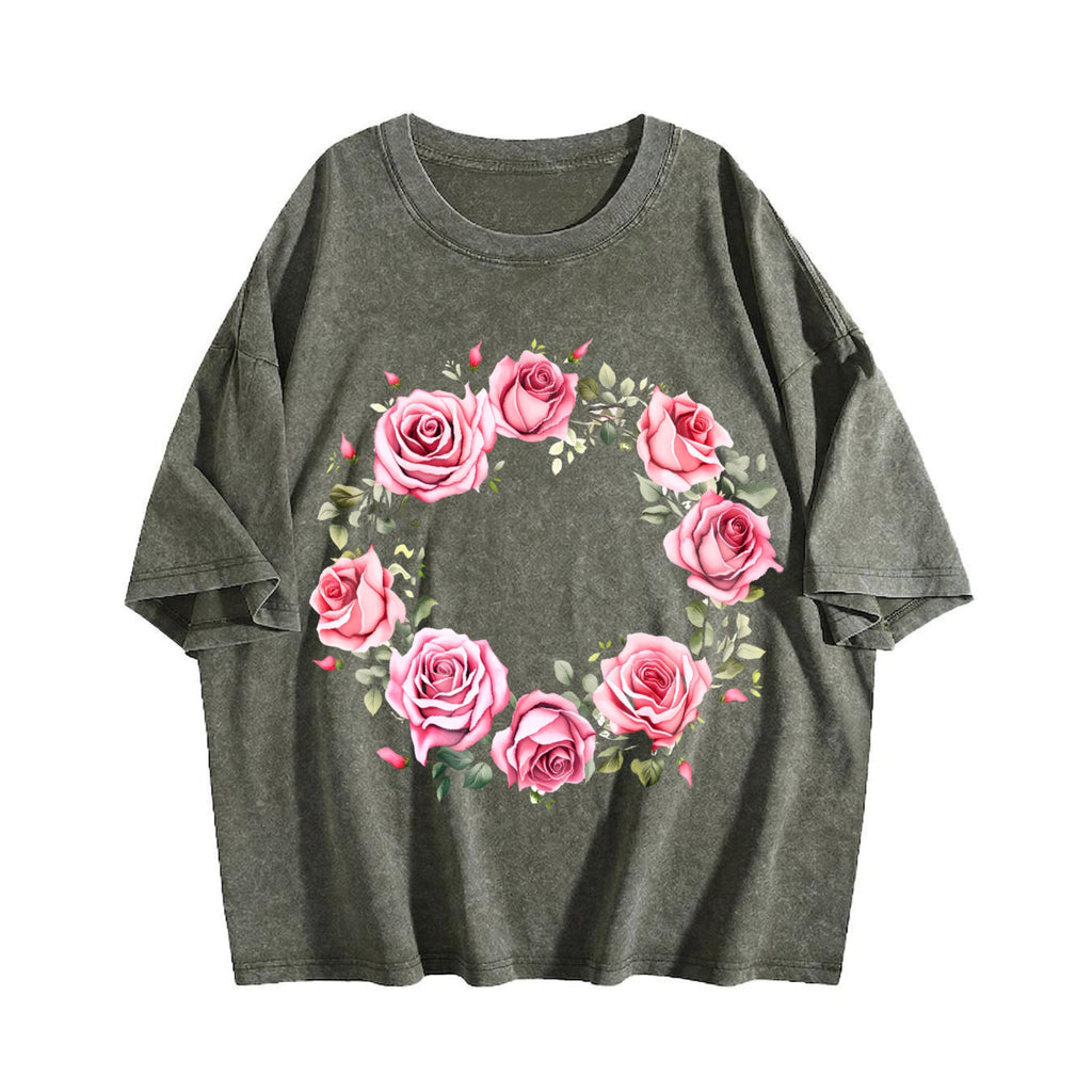 Rose Floral Vintage Washed T-Shirt product image 4
