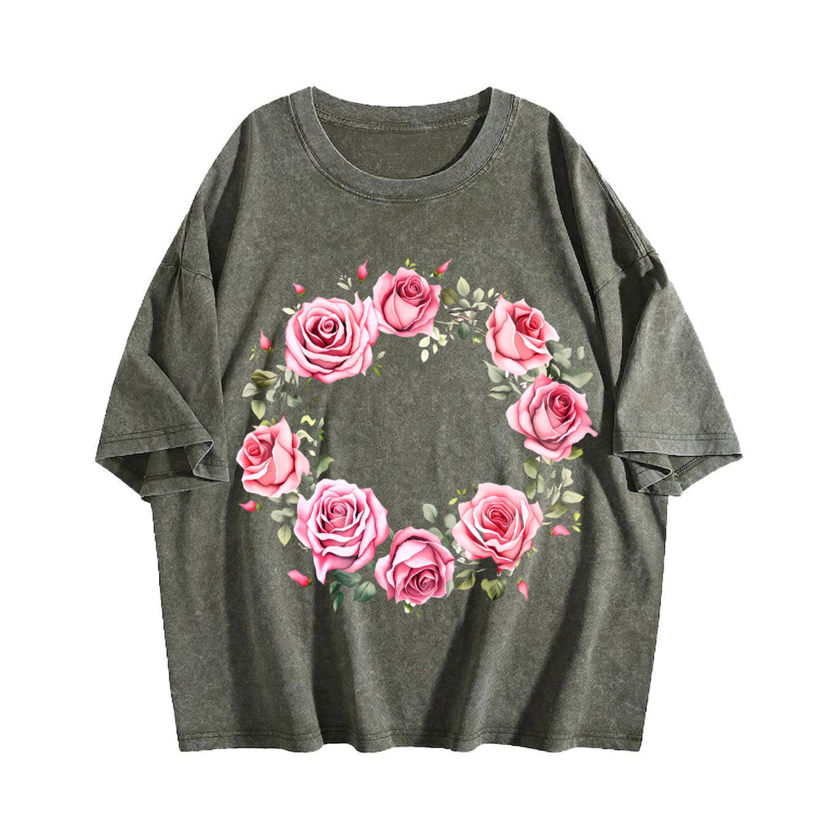 Rose Floral Vintage Washed T-Shirt product image 4