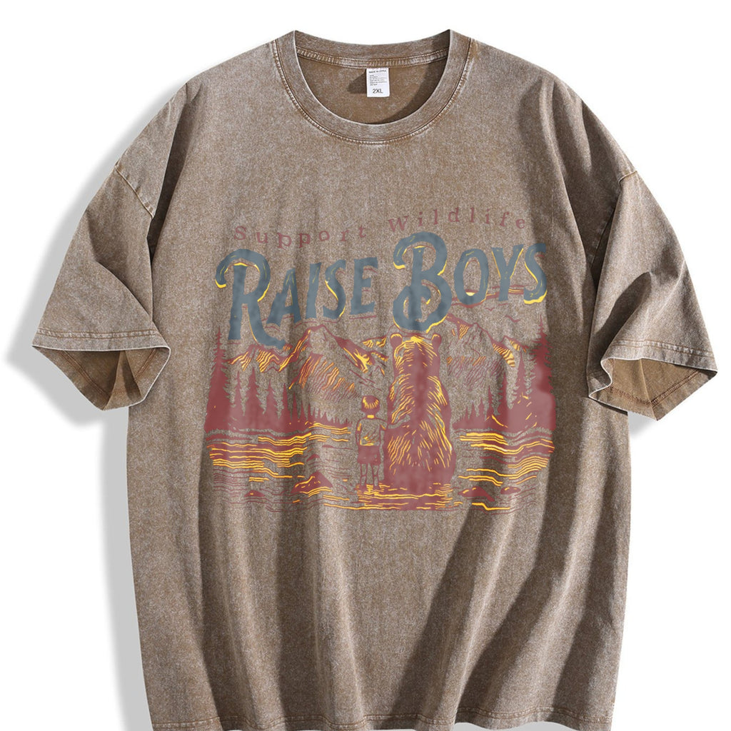 Support Wildlife Raise Boys Vintage Washed T-Shirt product image 3