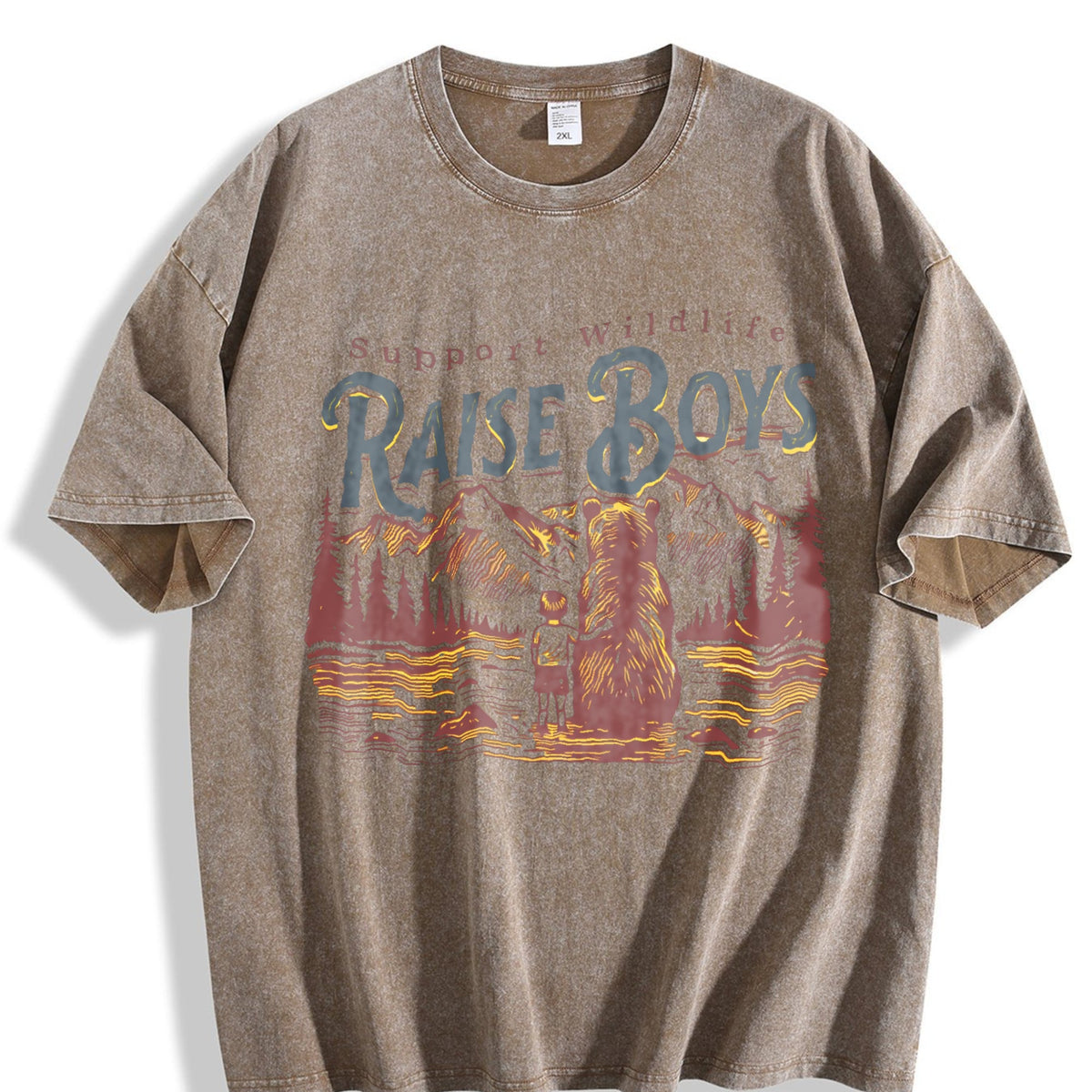 Support Wildlife Raise Boys Vintage Washed T-Shirt product image 3