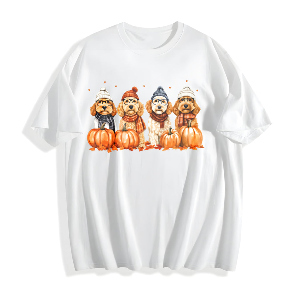 Goldendoodle Fall Cotton T-Shirt product image 2