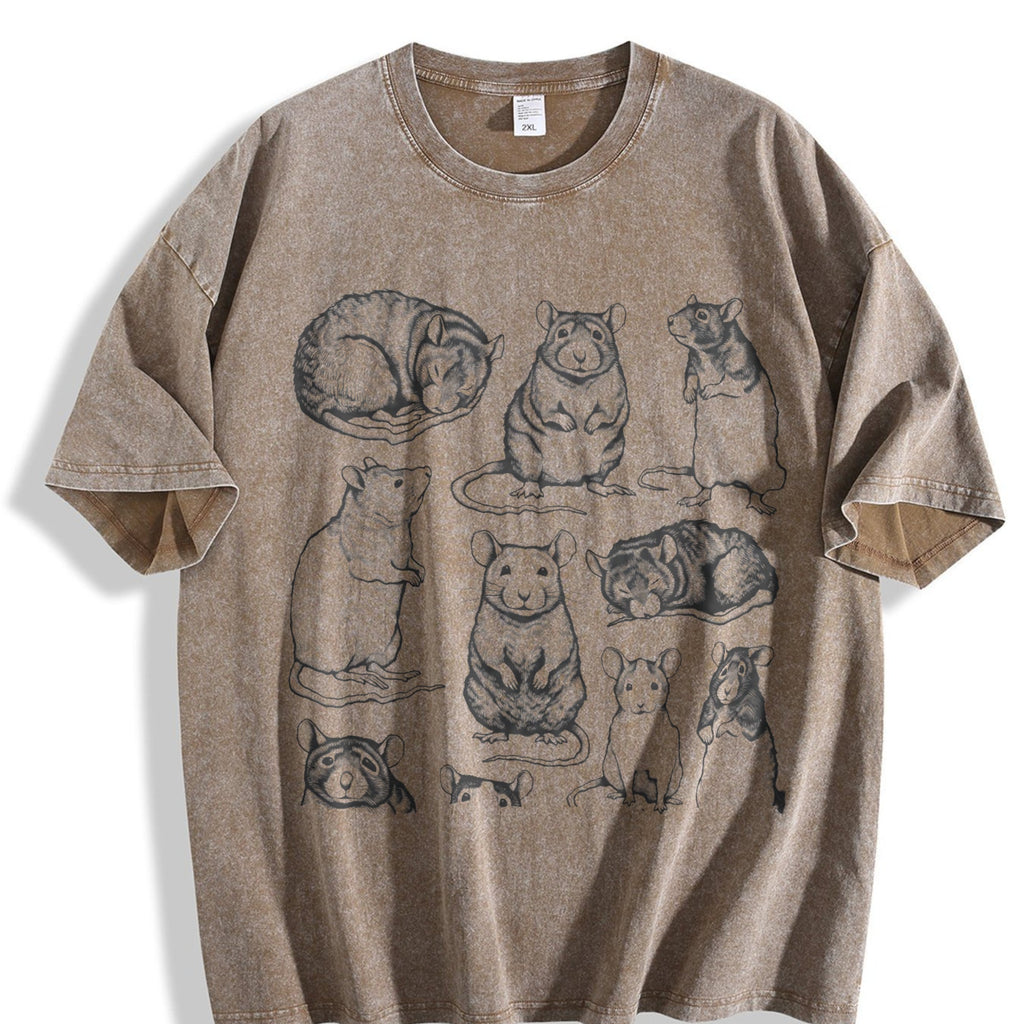 Rats 90s Tattoo Vintage Washed T-Shirt product image 3