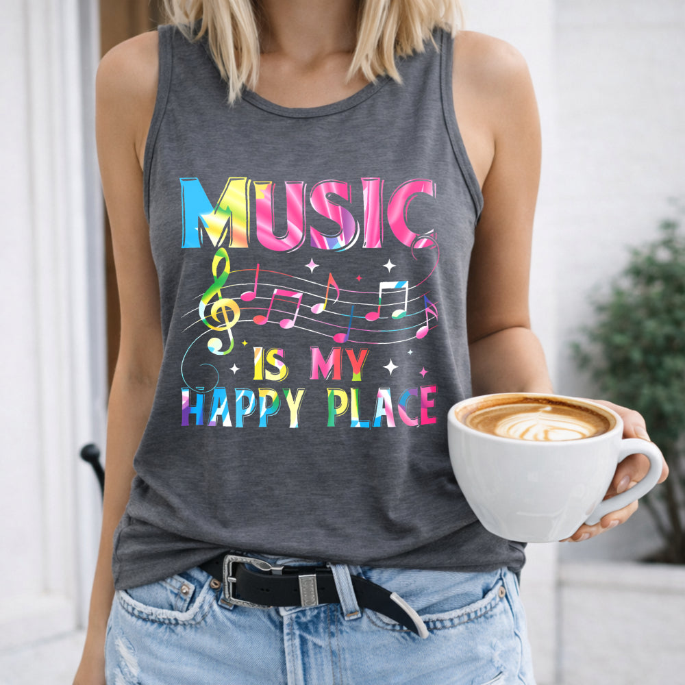 Music Is My Happy Place Women's Tank Top