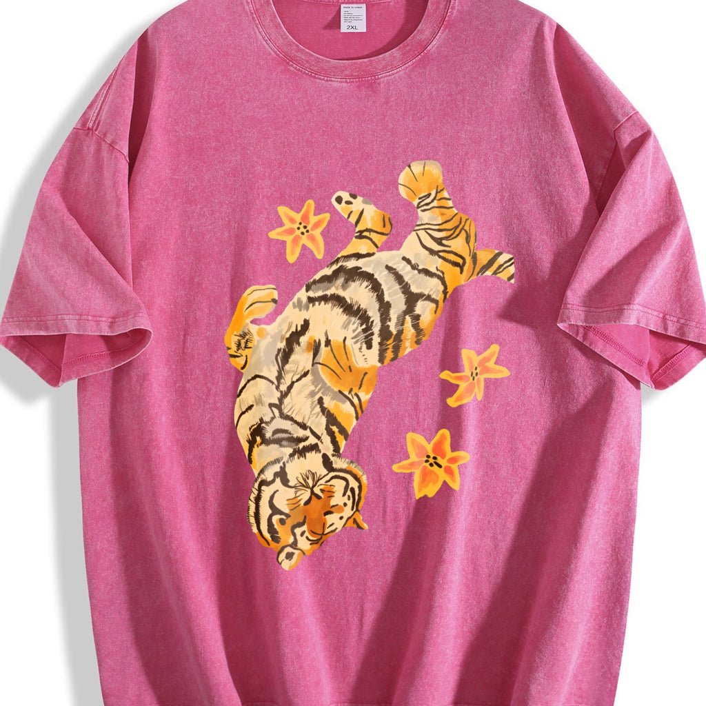 Pure With Tiger Short Sleeved And Slightly Elastic Vintage product image 7