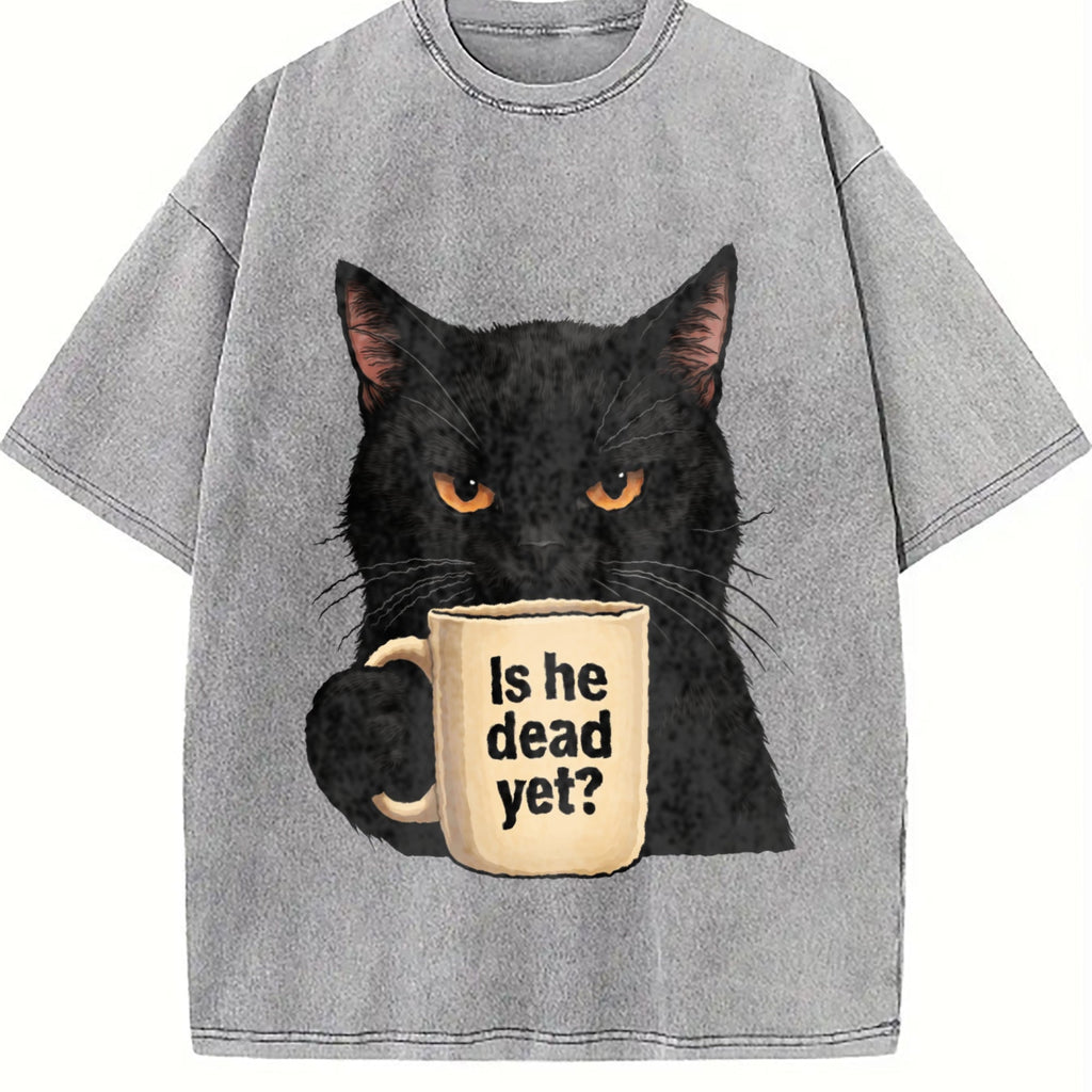 Is He Dead Yet Black Cat Dark Humor Liberal Democrat product image 4