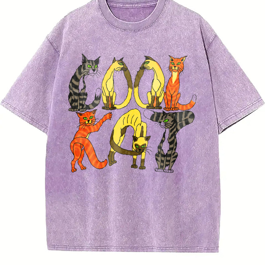 Cool Cat Vintage Washed T-Shirt product image 6