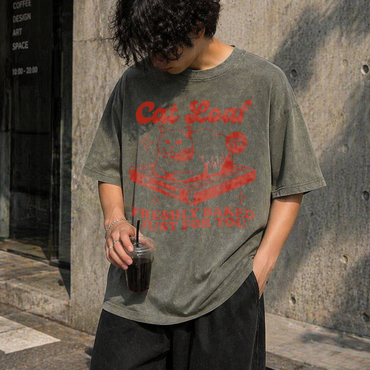 Cat Loaf Vintage Washed T-Shirt product image 4